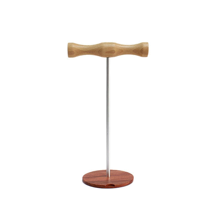 Creative Metal Rod Wooden Head-mounted Headphone Stand Display Holder, Colour: Double-sided White...