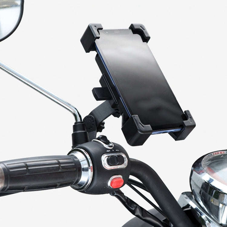 WHEEL UP Bicycle Automatic Bracket Motorcycle Mobile Phone Bicycle Navigation Rack(Upgrade-Rearvi...