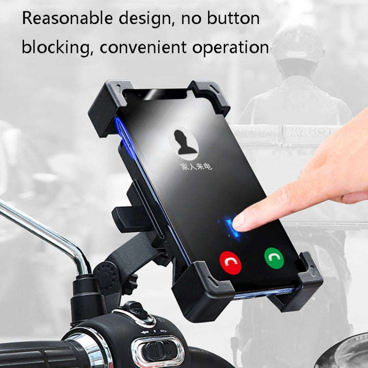 WHEEL UP Bicycle Automatic Bracket Motorcycle Mobile Phone Bicycle Navigation Rack(Upgrade-Rearvi...