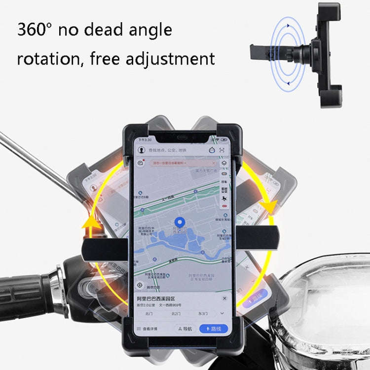 WHEEL UP Bicycle Automatic Bracket Motorcycle Mobile Phone Bicycle Navigation Rack(Upgrade-Rearvi...