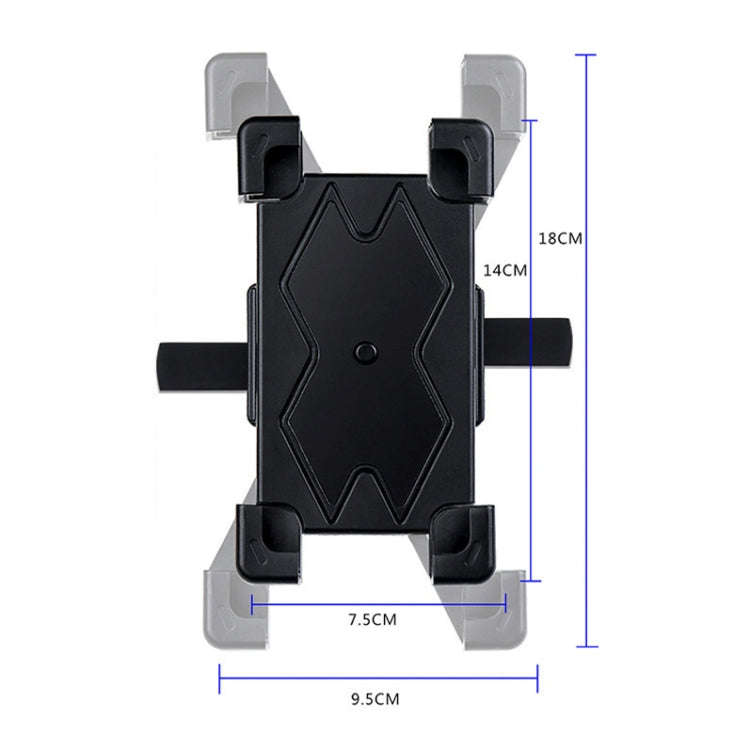 WHEEL UP Bicycle Automatic Bracket Motorcycle Mobile Phone Bicycle Navigation Rack(Upgrade-Rearvi...
