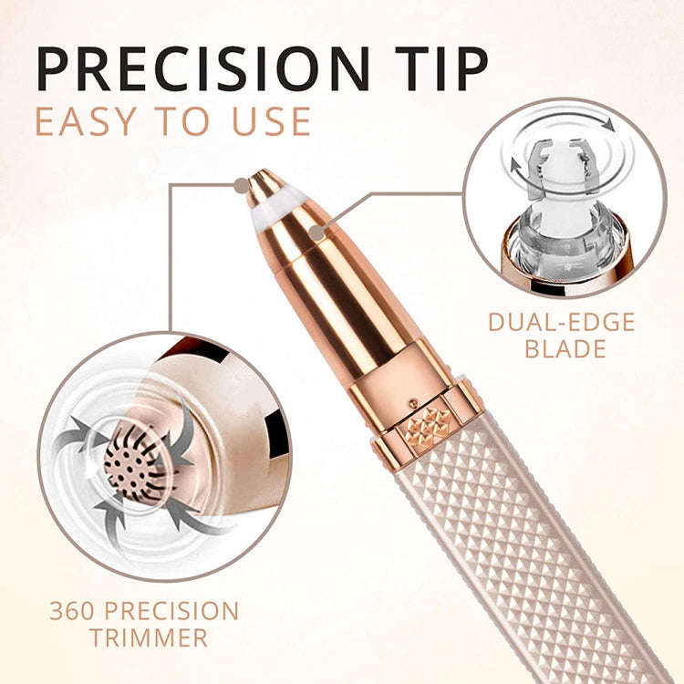 Two In One USB Rechargeable Lipstick Shaver Lady Eyebrow Trimmer