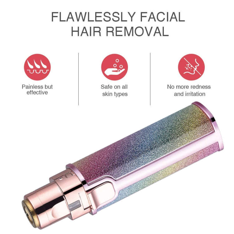 2 In 1  Electric Shaver Lady Eyebrow Trimmer Lipstick Automatic Facial Hair Removal Device, Style...