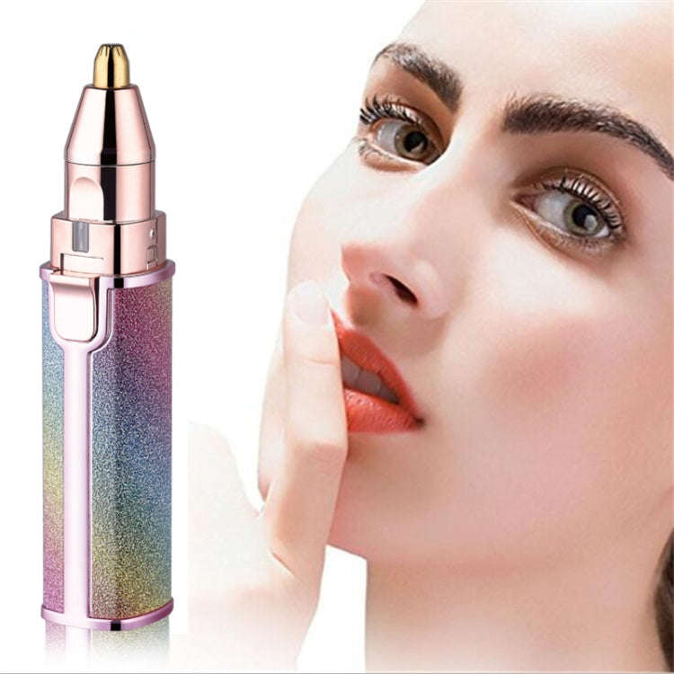 2 In 1  Electric Shaver Lady Eyebrow Trimmer Lipstick Automatic Facial Hair Removal Device, Style...