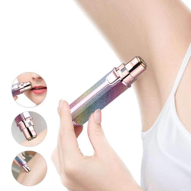 2 In 1  Electric Shaver Lady Eyebrow Trimmer Lipstick Automatic Facial Hair Removal Device, Style...