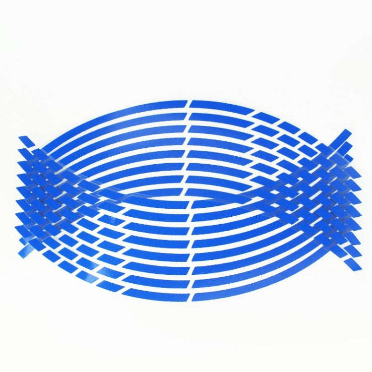 Motorcycle Rim Stickers Personality Wheels Modified Decals(Blue)