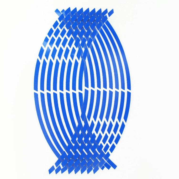 Motorcycle Rim Stickers Personality Wheels Modified Decals(Blue)