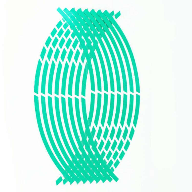 Motorcycle Rim Stickers Personality Wheels Modified Decals(Green)