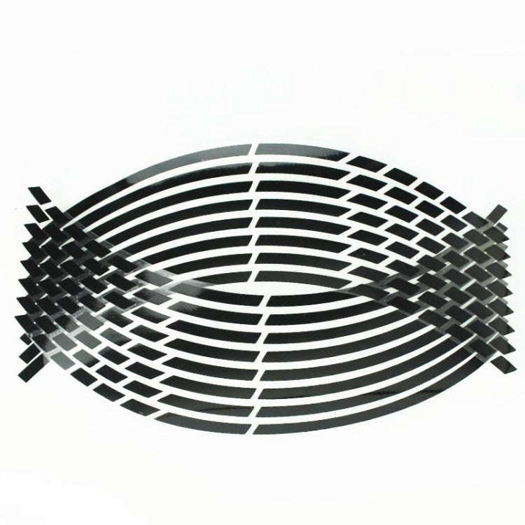 Motorcycle Rim Stickers Personality Wheels Modified Decals(Black)