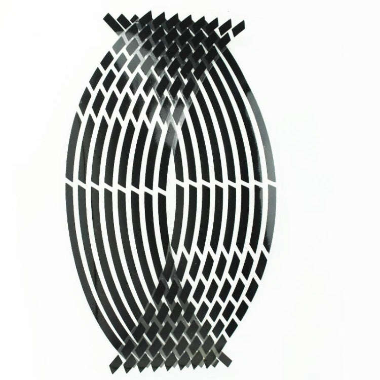Motorcycle Rim Stickers Personality Wheels Modified Decals(Black)