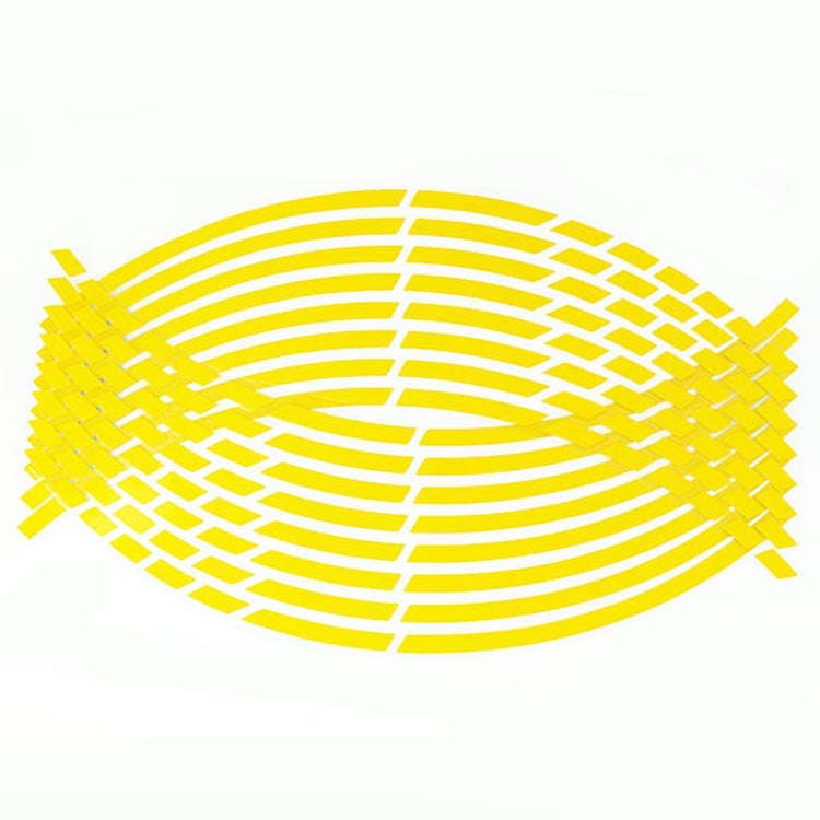 Motorcycle Rim Stickers Personality Wheels Modified Decals(Yellow)
