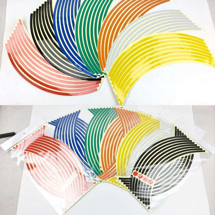 Motorcycle 18inch Wheel Stickers Modified Wheel Reflective Stickers(Blue)