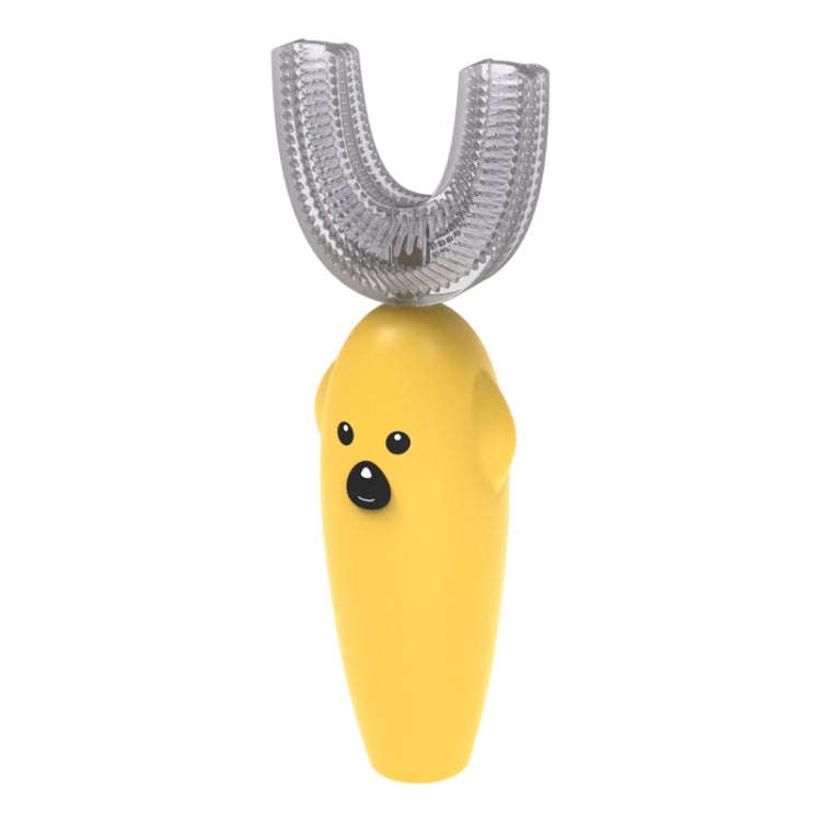 U-Shaped Children Ultrasonic Electric Toothbrush Disinfection And Drying Dmart Toothbrush(Yellow)
