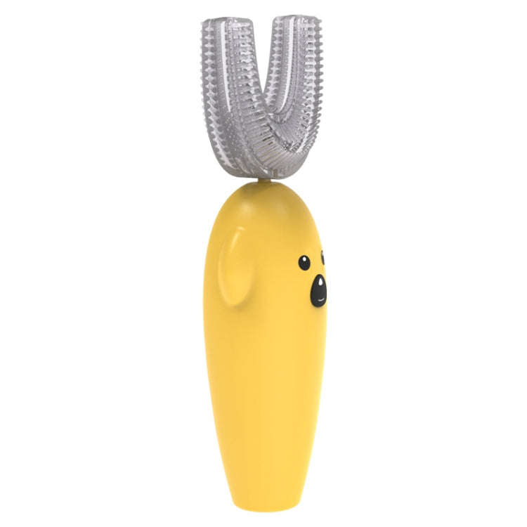 U-Shaped Children Ultrasonic Electric Toothbrush Disinfection And Drying Dmart Toothbrush(Yellow)