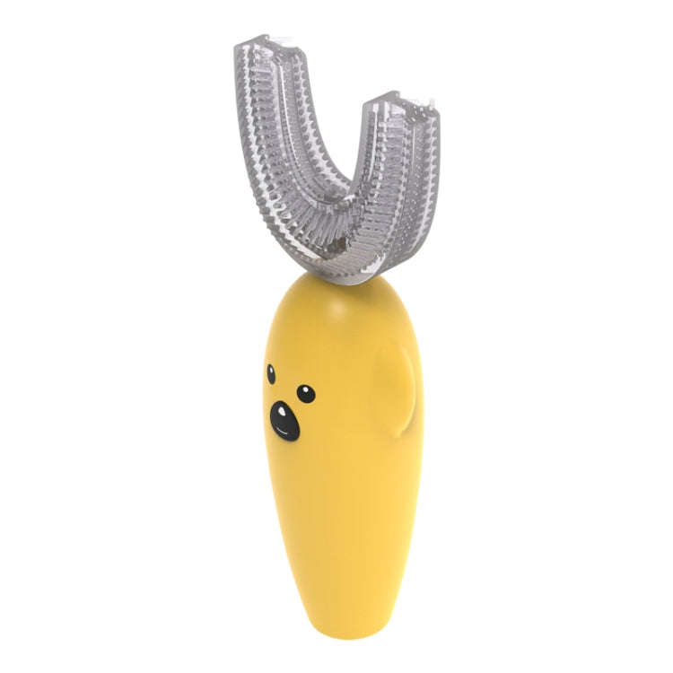 U-Shaped Children Ultrasonic Electric Toothbrush Disinfection And Drying Dmart Toothbrush(Yellow)