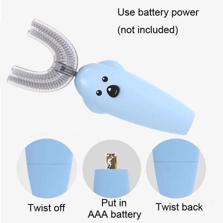 U-Shaped Children Ultrasonic Electric Toothbrush Disinfection And Drying Dmart Toothbrush(Blue)