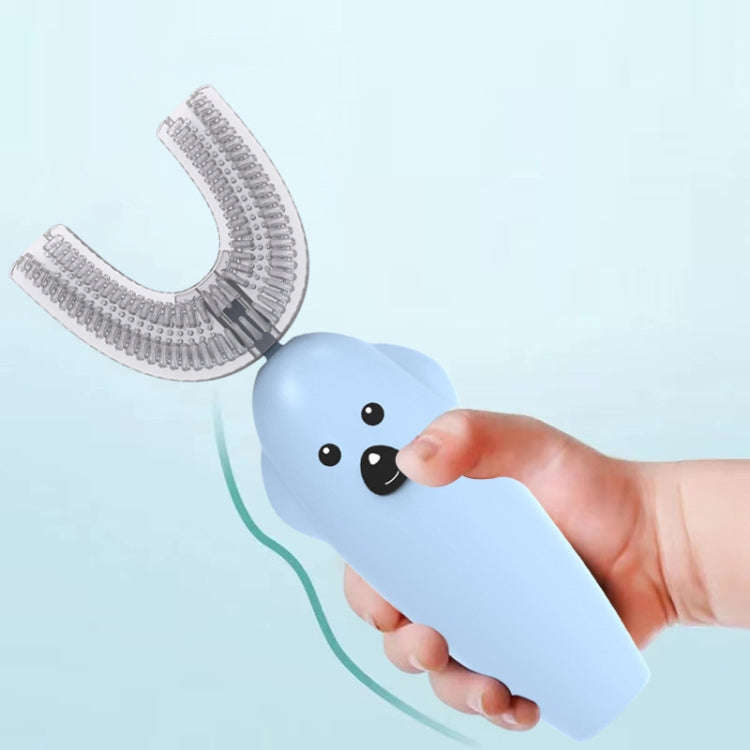 U-Shaped Children Ultrasonic Electric Toothbrush Disinfection And Drying Dmart Toothbrush(Blue)