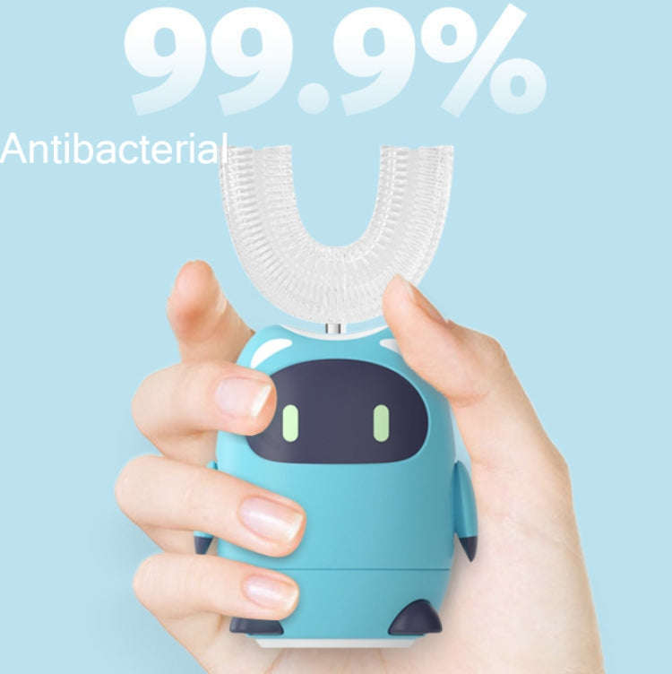 Lanbeibei Children U-Shaped Automatic Electric Toothbrush 6-12 Years Old Plus Version (Blue)