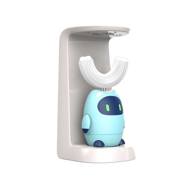 Lanbeibei Children U-Shaped Automatic Electric Toothbrush 6-12 Years Old Home Version (Blue)