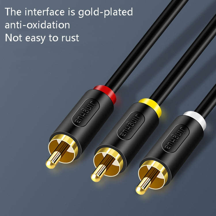 2m JingHua HDMI-3RCA HDMI To 3RCA Conversion Cable Set-Top TV Projector AV Lotus Converter Cable