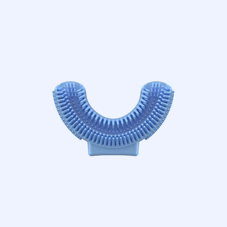 Silicone U-Shaped Replaceable Brush Head 2-8 Years Old Oral Electric Toothbrush Head(Blue)