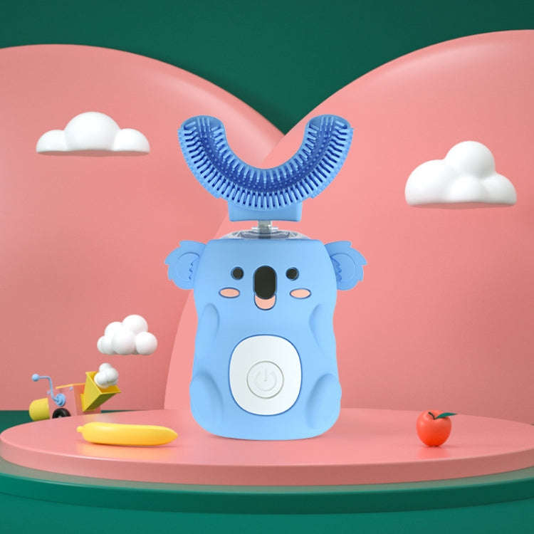 Children Mouth Electric Toothbrush U-Shaped Sonic Smart Electric Toothbrush(Blue)