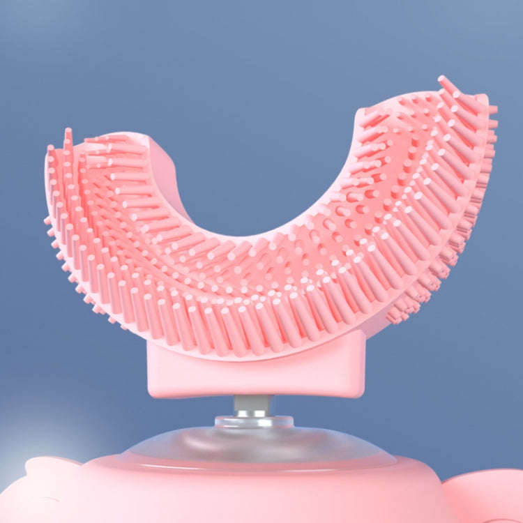 Children Mouth Electric Toothbrush U-Shaped Sonic Smart Electric Toothbrush(Pink)