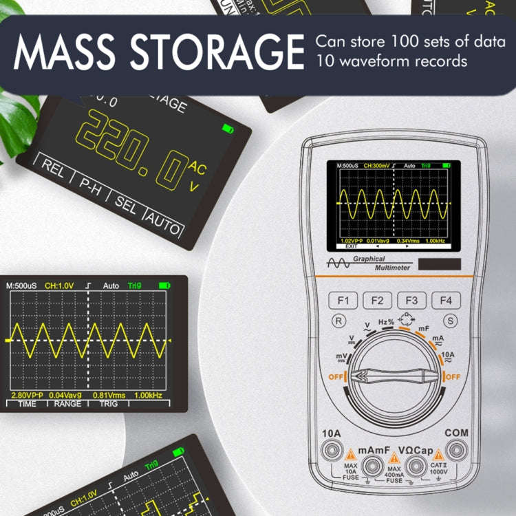 ET828 2 In 1 2 In 1 Oscilloscope Multimeter 2.4 Inch Color Screen Meter Digital Resistance Freque...