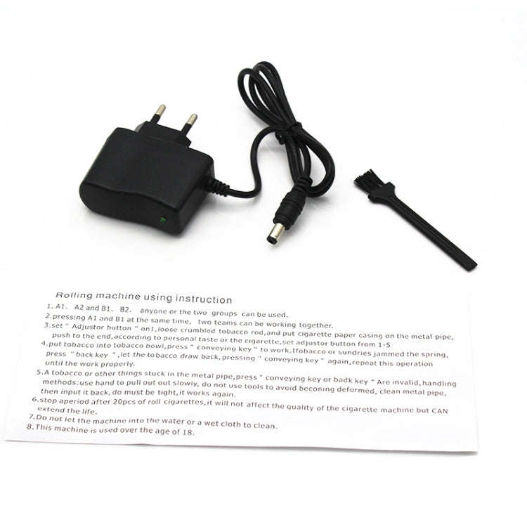 Double-Pipe Cigarette Filler Full-Automatic Cigarette Holder  With Empty Pipe EU Plug
