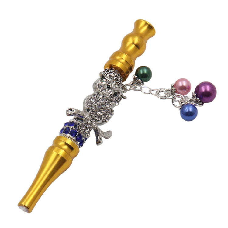 Metal Pipe Hookah Nozzle With Diamond Pendant(Owl)