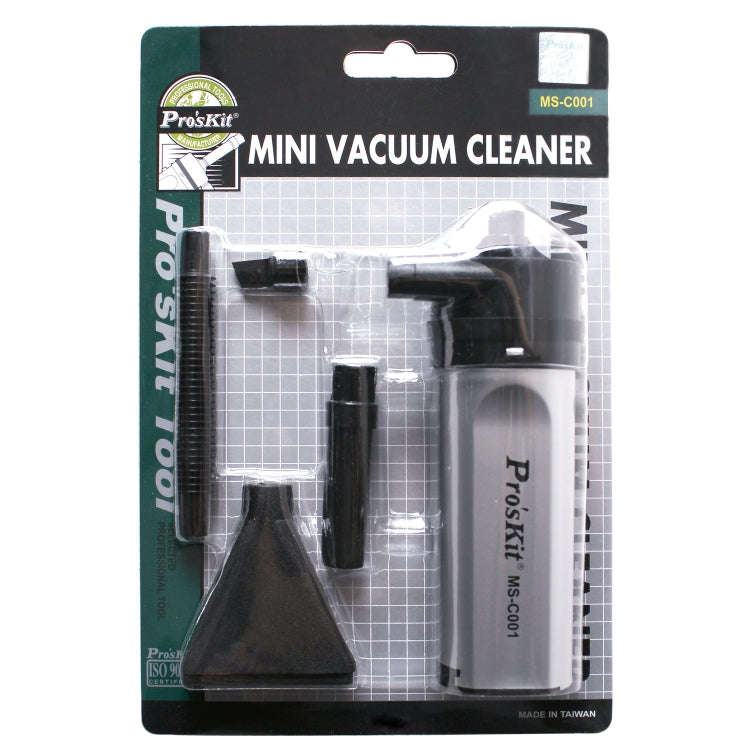 ProsKit MS-C001 Mini Vacuum Cleaner Mobile Computer Keyboard Dust Collector Cleaning Tool(Black)