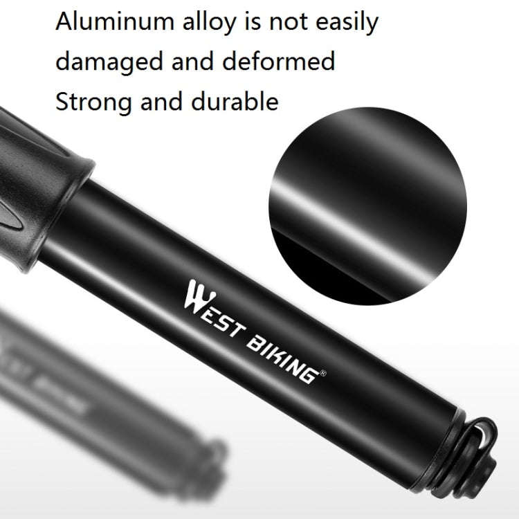 West Biking Bicycle High Pressure Pump Mini Portable Basketball Inflator With Hose(Black)