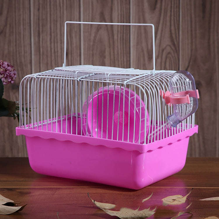 Hamster Cage Portable Take-Out Cage Hamster Golden Bear Supplies(Pink)