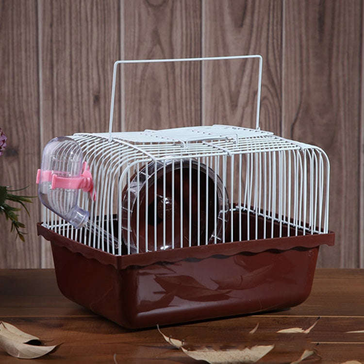 Hamster Cage Portable Take-Out Cage Hamster Golden Bear Supplies(Brown)