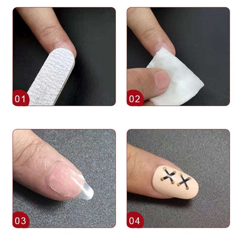 Ultra-thin 0.3mm Thick 100 Sheets Jelly Glue Nail Double-Sided Adhesive Film Yellow Glue Nail Sti...