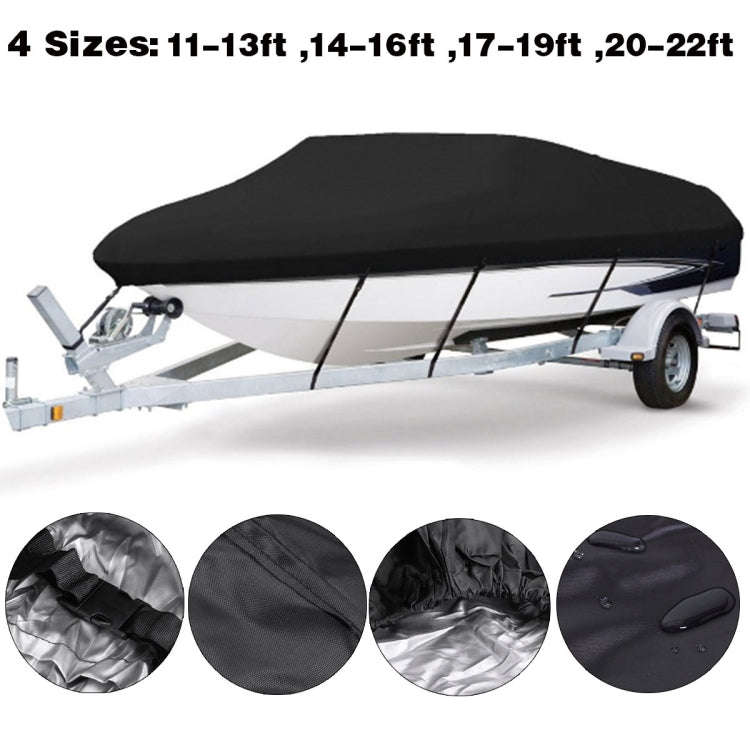 210D Waterproof Boat Cover Speedboat Towed Fishing V-Shaped Boat Cover Rain And Sun Protection Co...