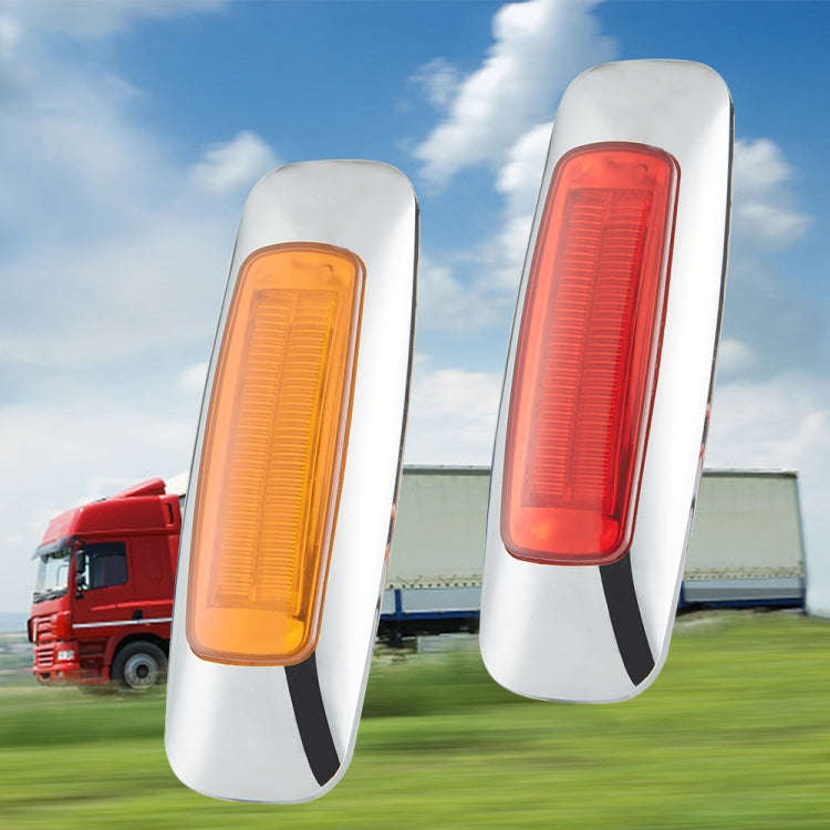 2 PCS 12/24V 8 LEDs Explosion Lightning Plating Edge Light Side Tail Light(Red)