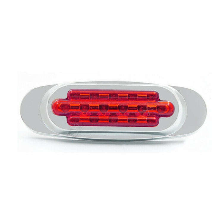 12-24V 16 LEDs Electroplating Side Lights Side Tail Lights Cargo Truck Modification Light, Colour...
