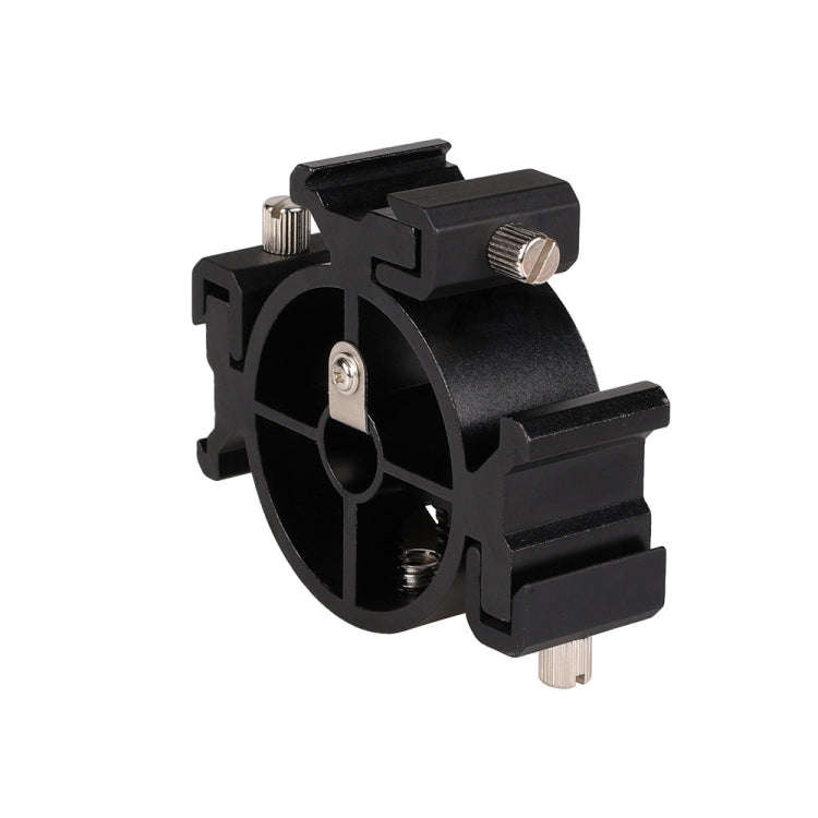 2 PCS Round Field 3 Triple Head Hot Shoe Mount Adapter Flash Holder Bracket Light Stand Holder
