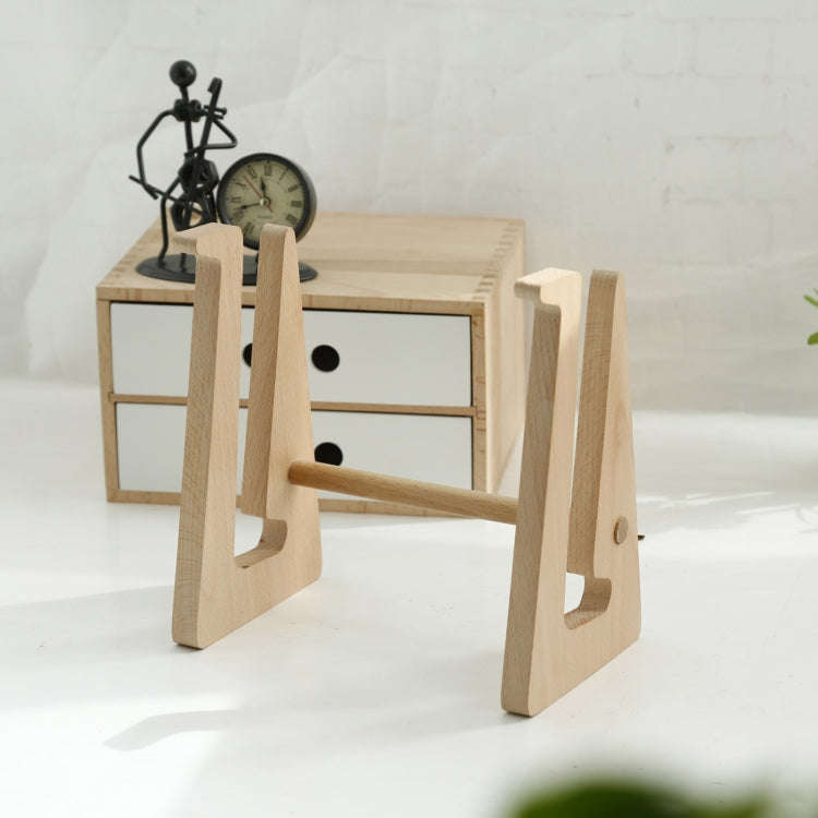 Medium  Bamboo Wood Computer Cooling Bracket Beech Wood Tablet Desktop Storage Rack