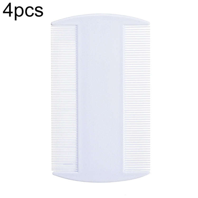 4pcs Pet Comb Double-Sided Comb Dog Cleaning Supplies Cat Comb Pet Grooming Supplies(White)