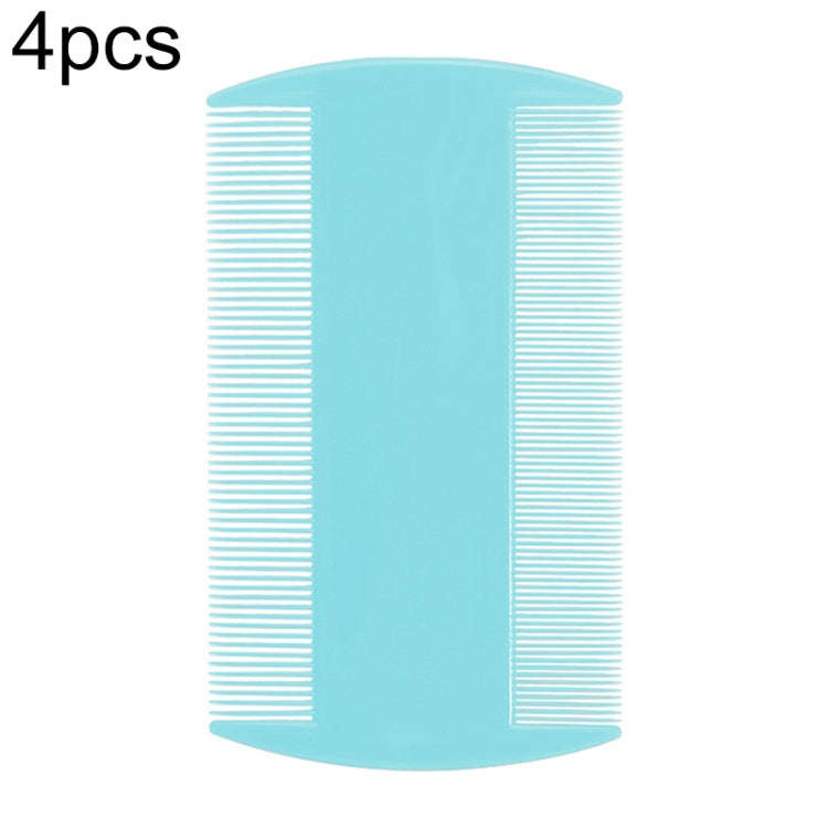 4pcs Pet Comb Double-Sided Comb Dog Cleaning Supplies Cat Comb Pet Grooming Supplies(Light Blue)