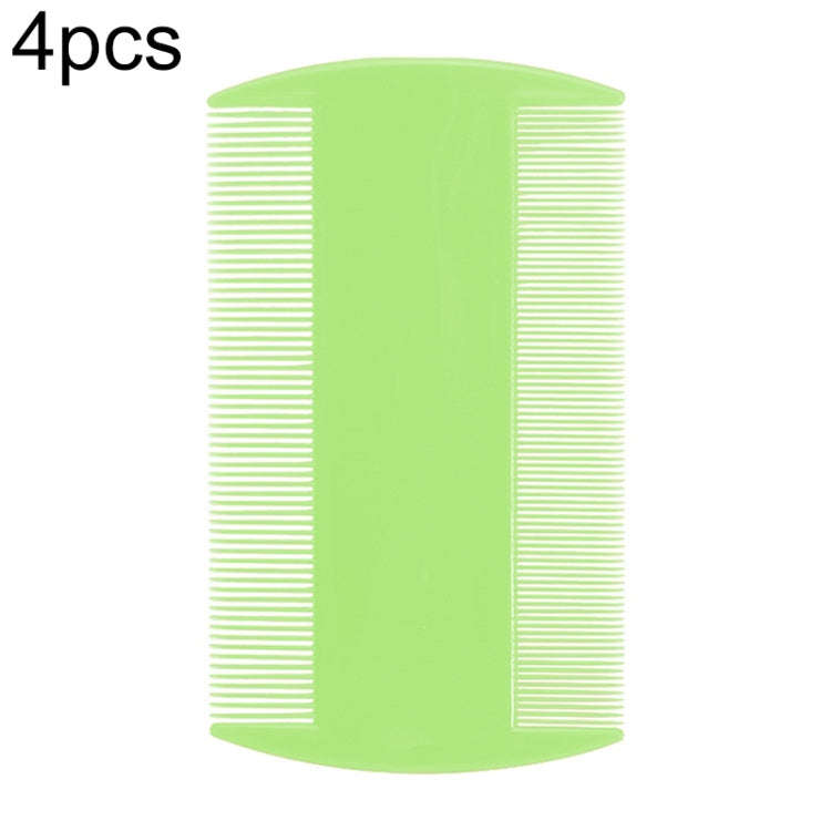 4pcs Pet Comb Double-Sided Comb Dog Cleaning Supplies Cat Comb Pet Grooming Supplies(Green)