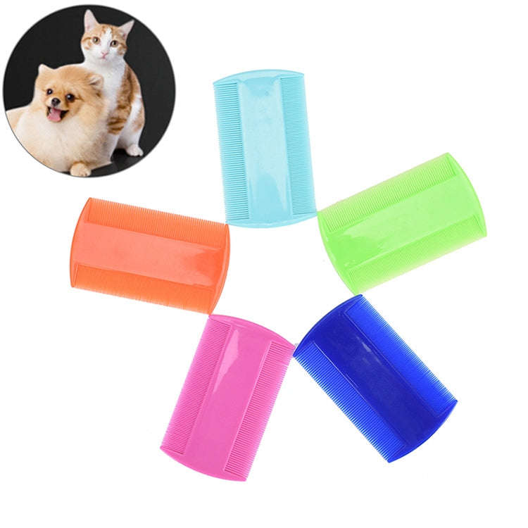 4pcs Pet Comb Double-Sided Comb Dog Cleaning Supplies Cat Comb Pet Grooming Supplies(Orange)