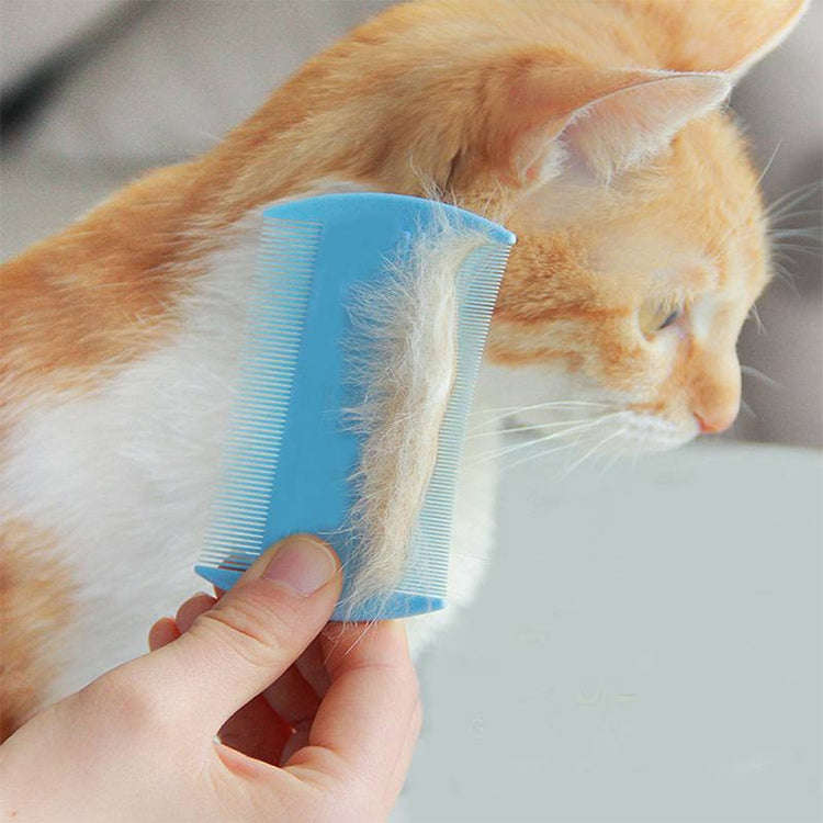 4pcs Pet Comb Double-Sided Comb Dog Cleaning Supplies Cat Comb Pet Grooming Supplies(Orange)
