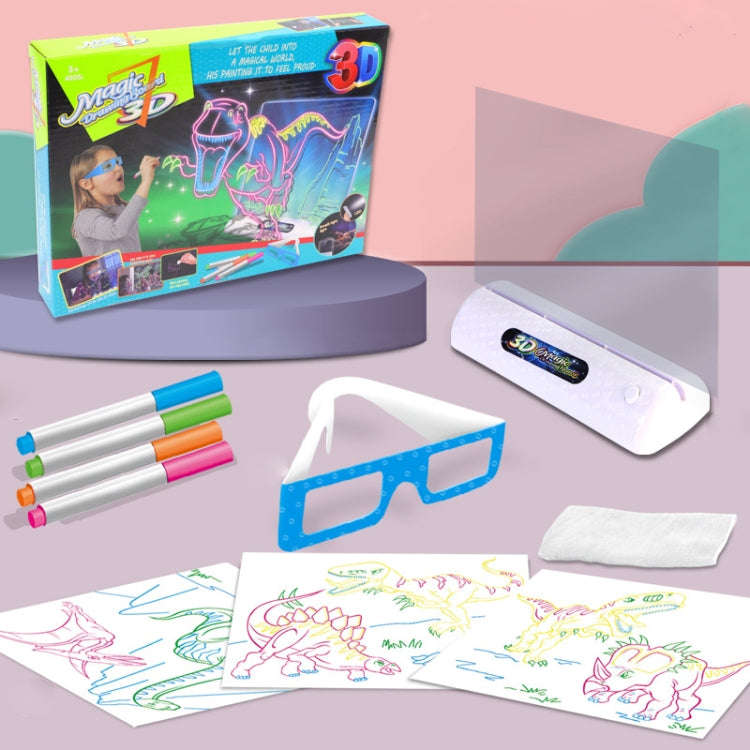 3D Fluorescent Drawing Board Magic Luminous Three-Dimensional Writing Board Graffiti Board Lighti...