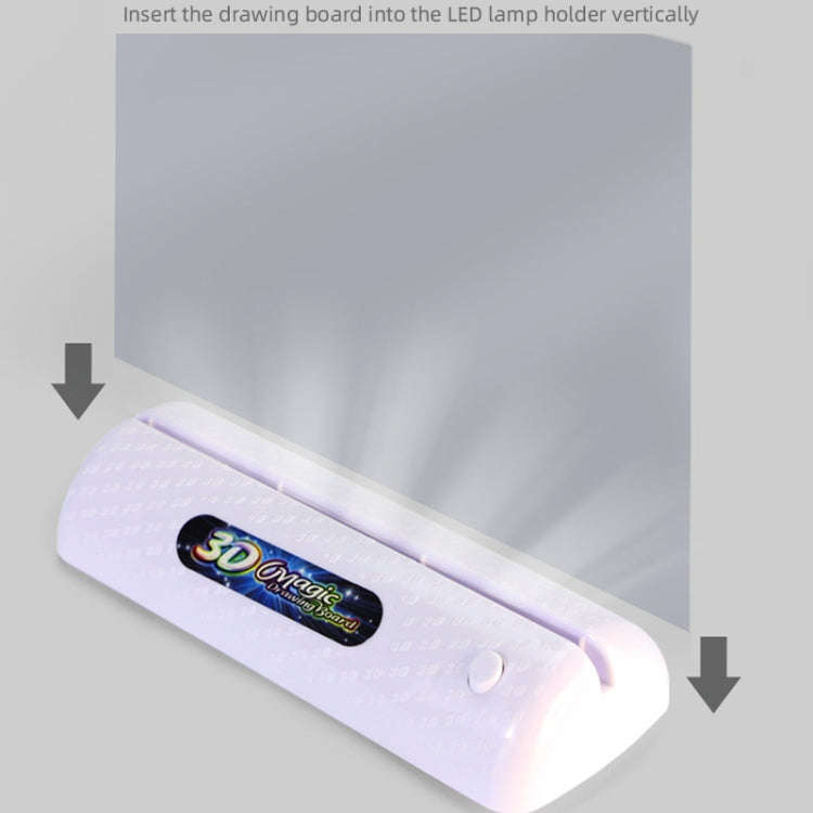 3D Fluorescent Drawing Board Magic Luminous Three-Dimensional Writing Board Graffiti Board Lighti...