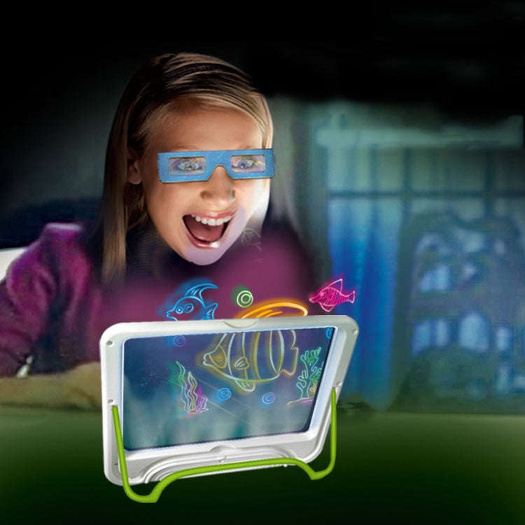 3D Fluorescent Drawing Board Magic Luminous Three-Dimensional Writing Board Graffiti Board Lighti...