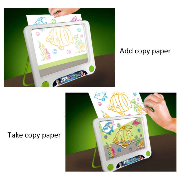 3D Fluorescent Drawing Board Magic Luminous Three-Dimensional Writing Board Graffiti Board Lighti...