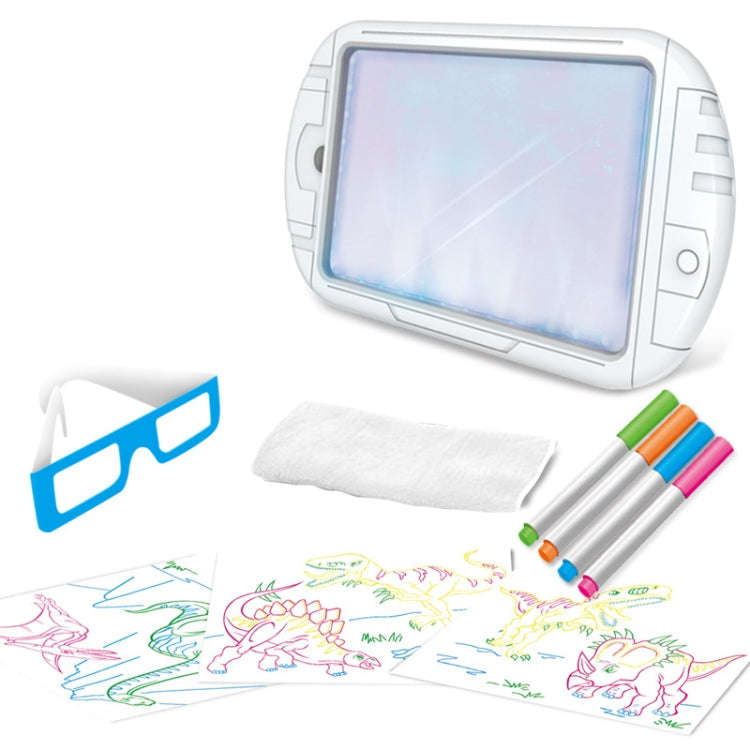 3D Fluorescent Drawing Board Magic Luminous Three-Dimensional Writing Board Graffiti Board Lighti...